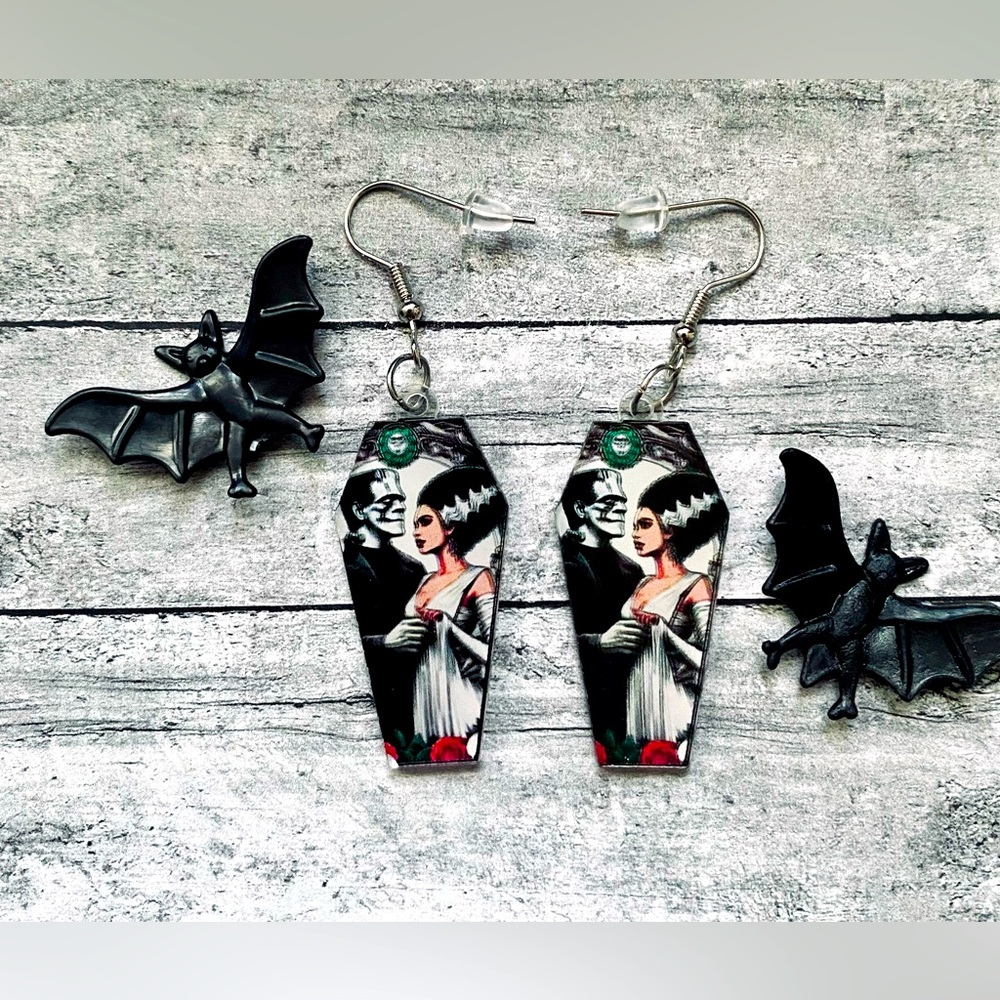 Monster Horror Love Haunt Madness Scare Frankenstein Earrings